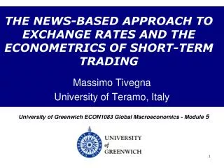 THE NEWS-BASED APPROACH TO EXCHANGE RATES AND THE ECONOMETRICS OF SHORT-TERM TRADING