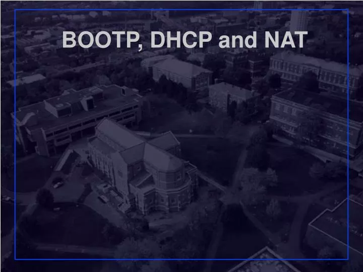 bootp dhcp and nat