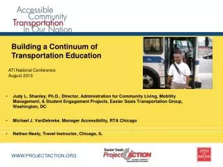 Building a Continuum of Transportation Education