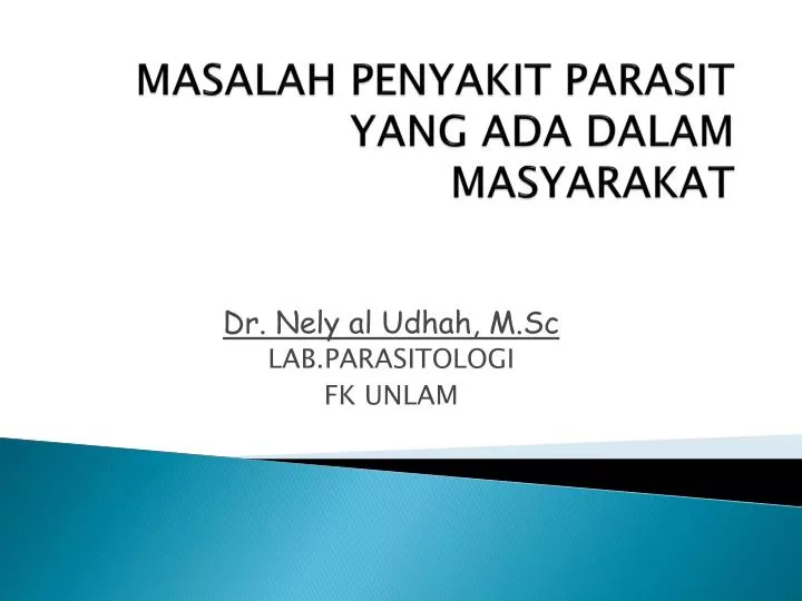 masalah penyakit parasit yang ada dalam masyarakat