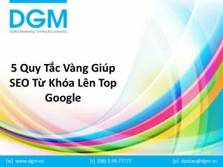 5 quy t c v ng gi p seo t kh a l n top google