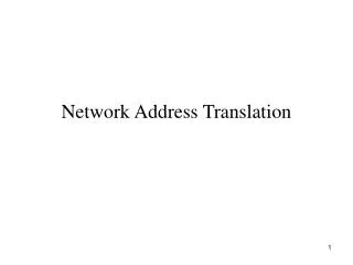 Network Address Translation