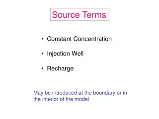 Source Terms