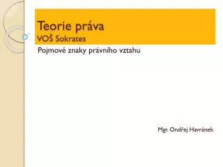 teorie pr va vo sokrates