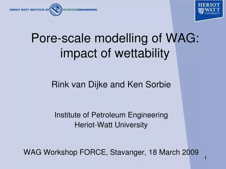 pore scale modelling of wag impact of wettability