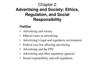 Chapter 2 Advertising and Society: Ethics, Regulation, and Social Responsibility
