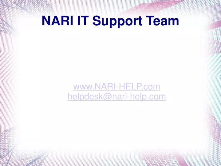 www nari help com helpdesk@nari help com