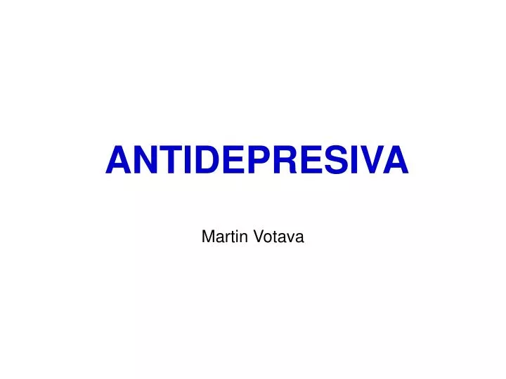antidepresiva