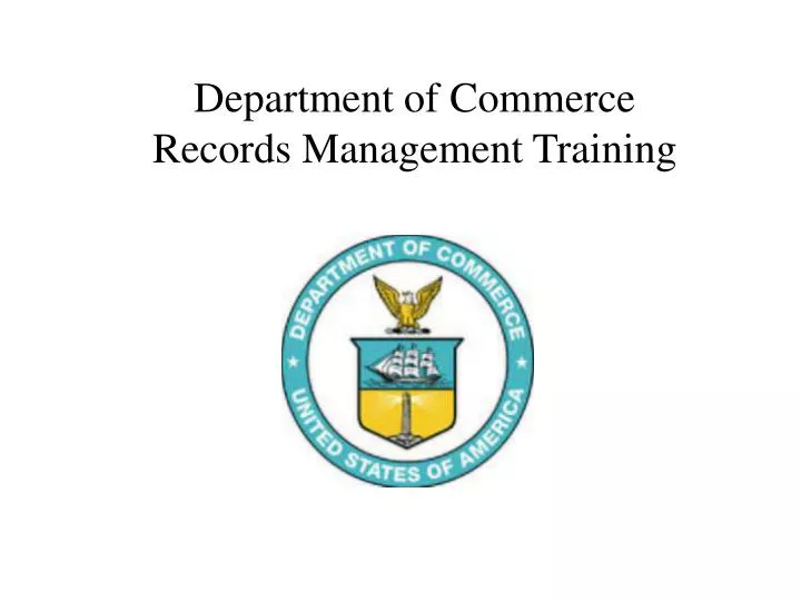 department of commerce records management training