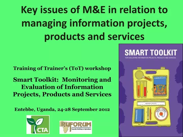key issues of m e in relation to managing information projects products and services