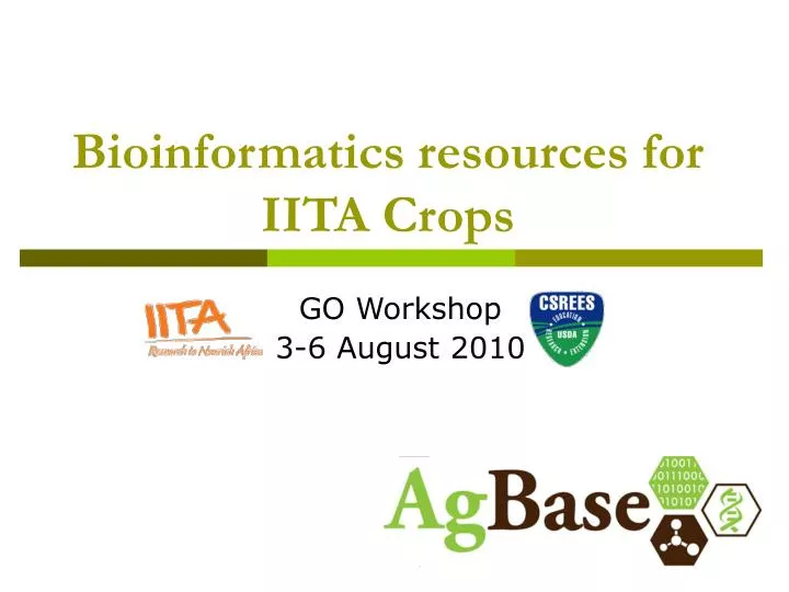bioinformatics resources for iita crops