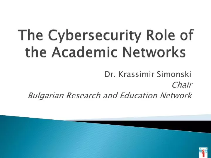 the cybersecurity role of the academic networks