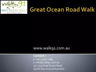 Great Ocean Walk Accommodation