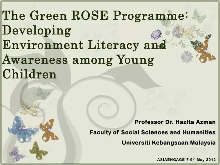 the green rose programme developing environment literacy and awareness among young children
