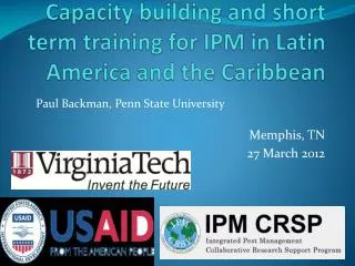 Capacity building and short term training for IPM in Latin America and the Caribbean