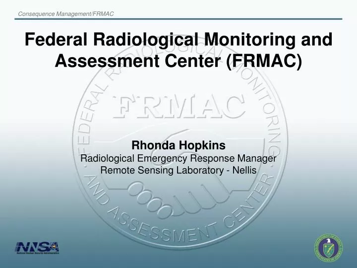 federal radiological monitoring and assessment center frmac