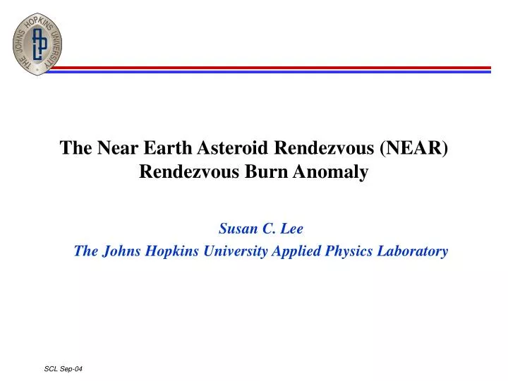 the near earth asteroid rendezvous near rendezvous burn anomaly