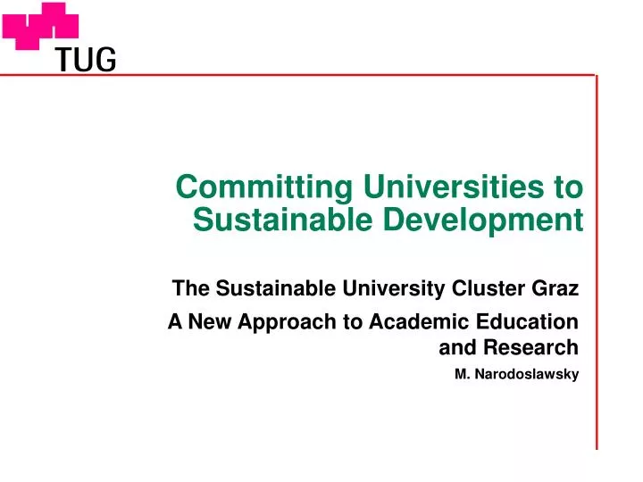 committing universities to sustainable development