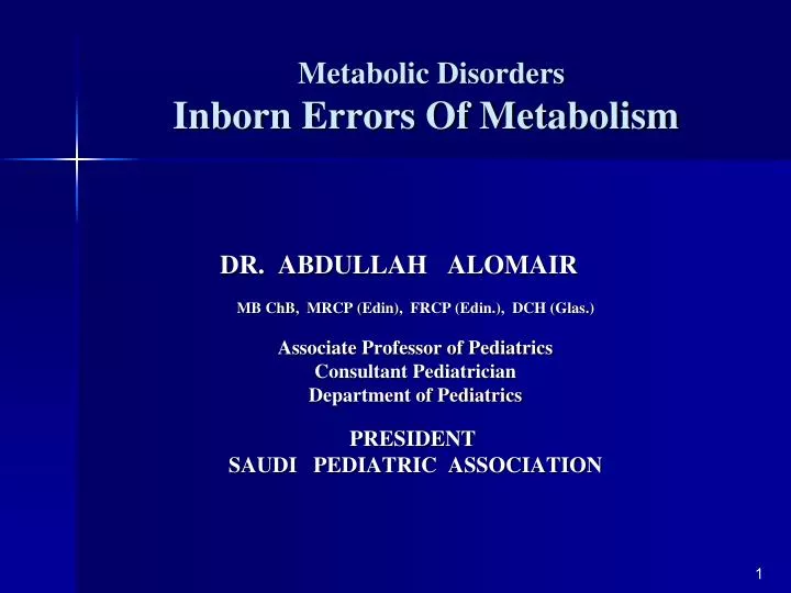 metabolic disorders inborn errors of metabolism