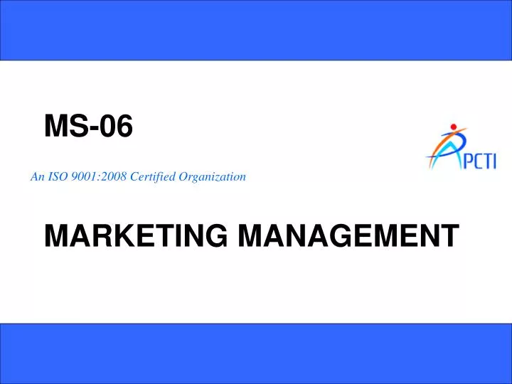 ms 06 marketing management