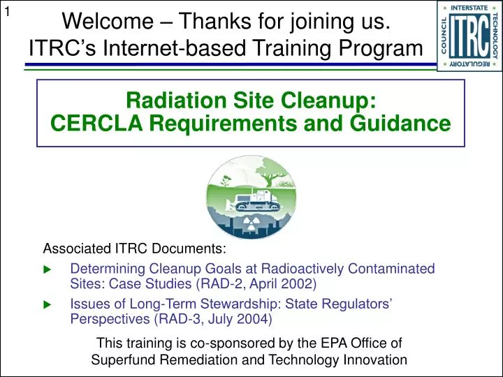 radiation site cleanup cercla requirements and guidance