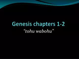 Genesis chapters 1-2