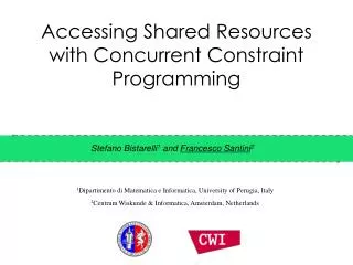 Accessing Shared Resources with Concurrent Constraint Programming
