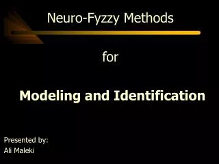 Neuro-Fyzzy Methods for Modeling and Identification
