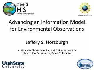 Advancing an Information Model for Environmental Observations