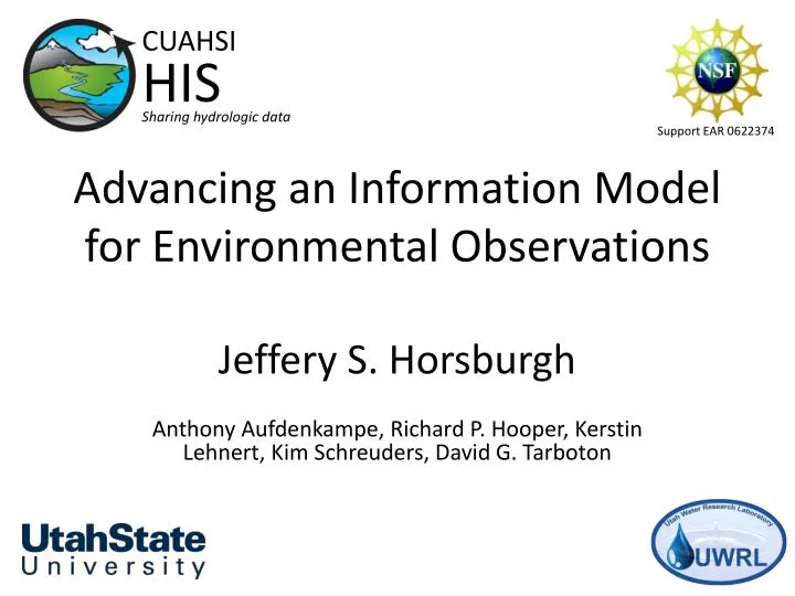 advancing an information model for environmental observations
