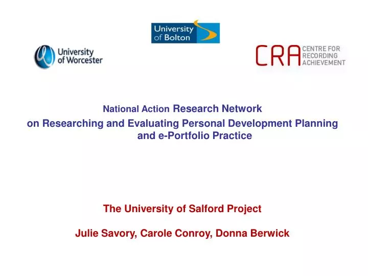 the university of salford project julie savory carole conroy donna berwick