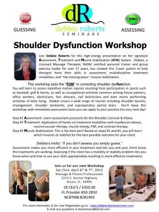 Shoulder Dysfunction Workshop