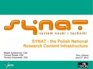 SYNAT - the Polish National Research Content Infrastructure