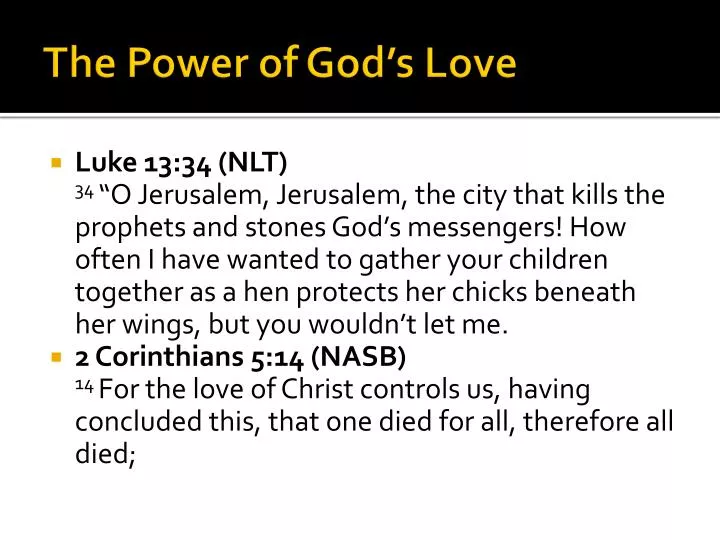 the power of god s love