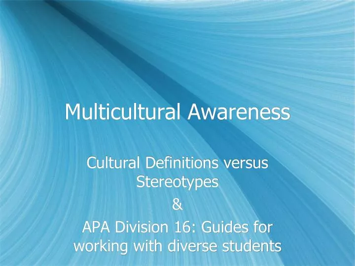 multicultural awareness