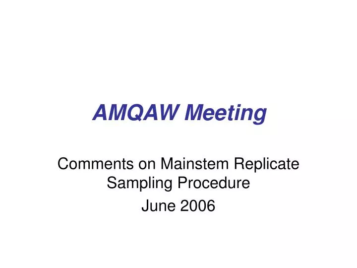 amqaw meeting