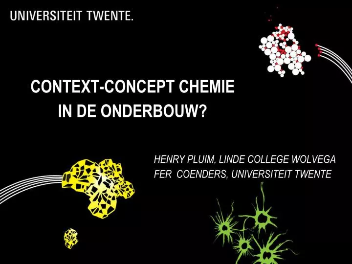 context concept chemie in de onderbouw