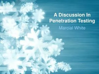 A Discussion In Penetration Testing