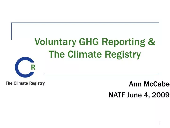 voluntary ghg reporting the climate registry