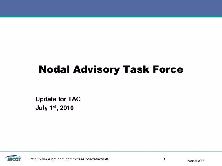 nodal advisory task force