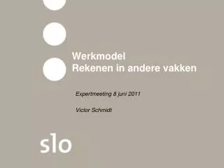 werkmodel rekenen in andere vakken