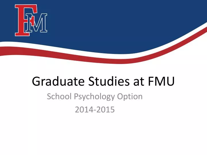 graduate studies at fmu