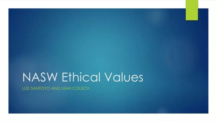nasw ethical values