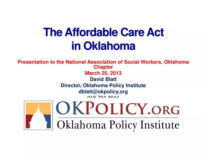 the affordable care act in oklahoma