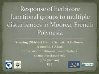 Response of herbivore functional groups to multiple disturbances in Moorea, French Polynesia