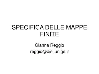 specifica delle mappe finite