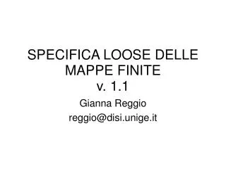 specifica loose delle mappe finite v 1 1