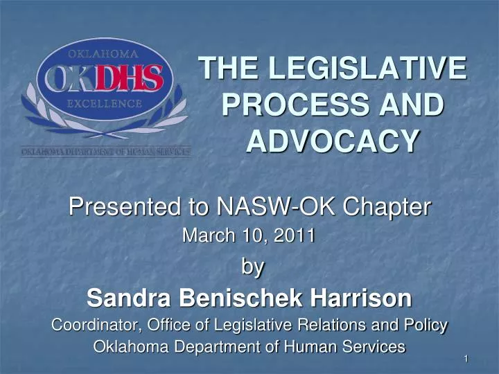 the legislative process and advocacy
