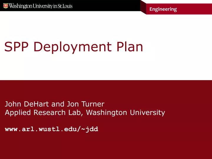 spp deployment plan
