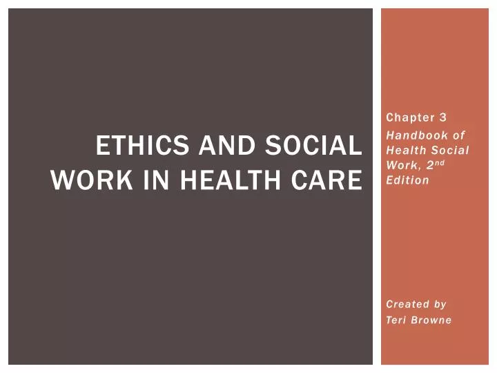 ethics and social work in health care